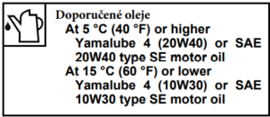 Doporučené motorové oleje